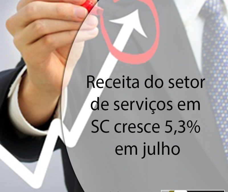 Receita do setor de serviços em SC cresce 5,3% em julho.