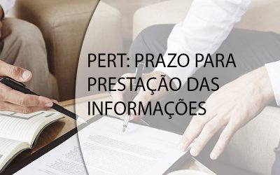 PERT: PRAZO PARA PRESTAÇÃO DAS INFORMAÇÕES.