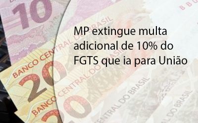 MP extingue multa adicional de 10% do FGTS que ia para União.