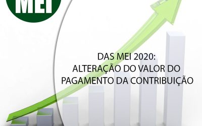 DAS MEI 2020: ALTERAÇÃO DO VALOR DO PAGAMENTO DA CONTRIBUIÇÃO.