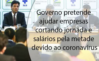 Governo pretende ajudar empresas cortando jornada e salários pela metade devido ao coronavírus
