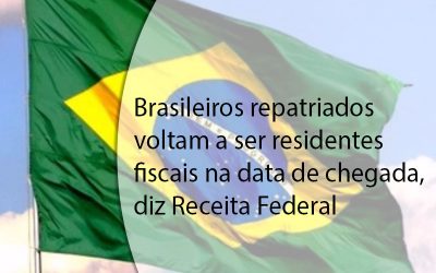 Brasileiros repatriados voltam a ser residentes fiscais na data de chegada, diz Receita Federal.